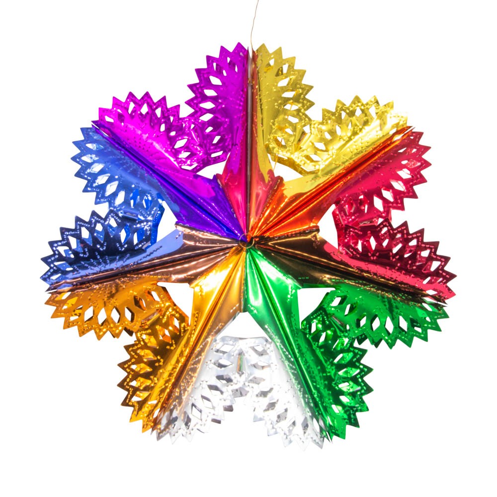Foil snowflake decoration