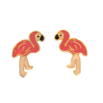 Fidelma flamingo earrings