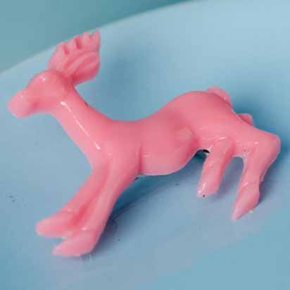 Reg junior deer brooch - candy pink