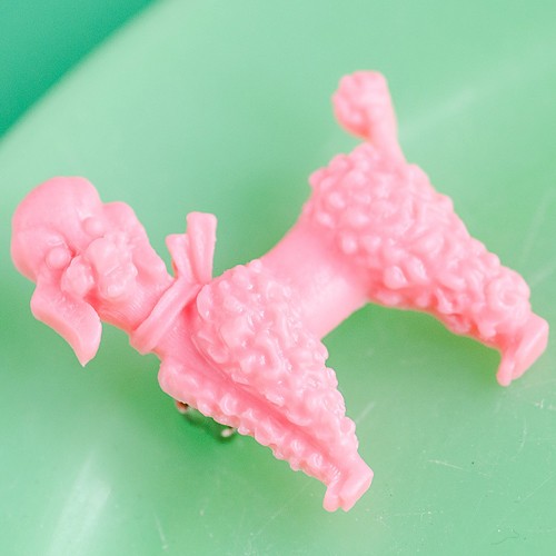 Nicky poodle dog brooch - pink