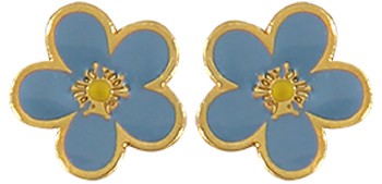 Delphine flower earrings - blue