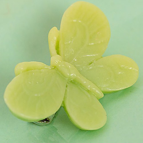 willow butterfly brooch small - jade