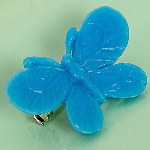 Willow butterfly brooch small - dark blue