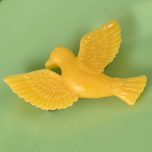 Heidi bird brooch - yellow
