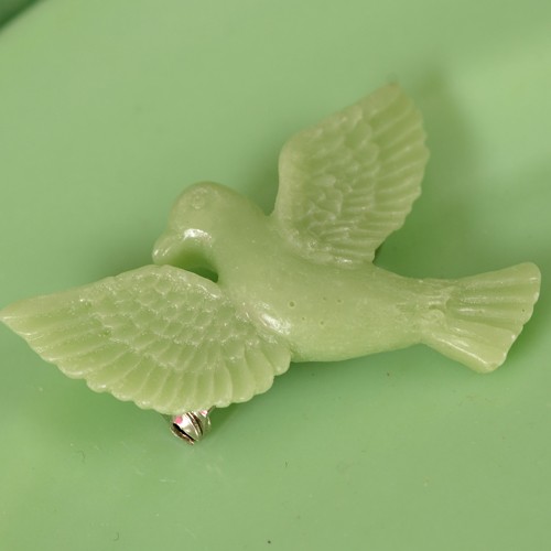 Heidi bird brooch - jade