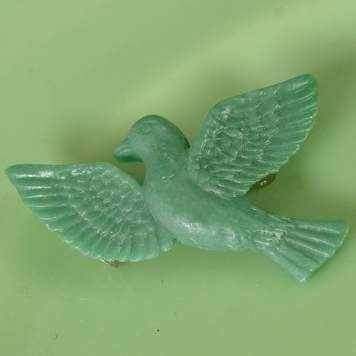 Heidi bird brooch - sea green