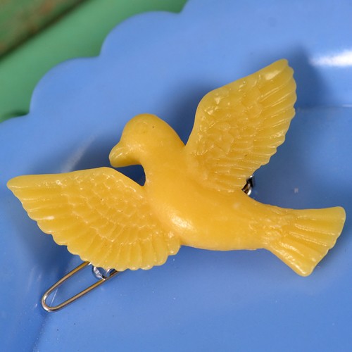 heidi bird hair clip - yellow