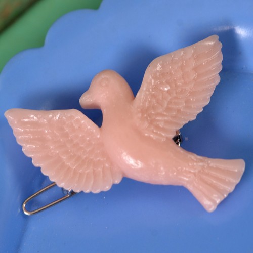 Heidi bird hair clip - muted pink