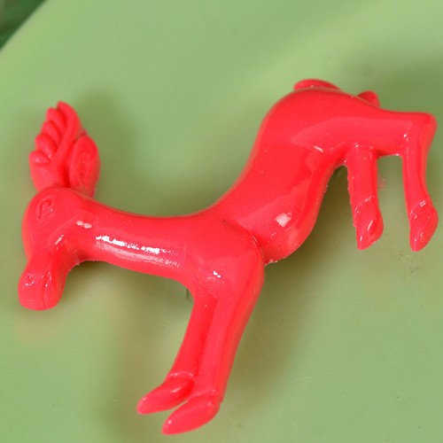 reg senior deer brooch- vivid pink