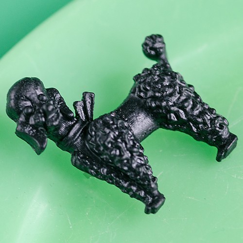 Nicky poodle dog brooch - black