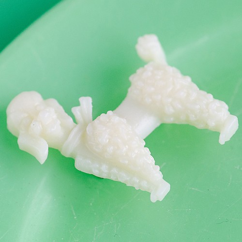 Nicky poodle dog brooch - white