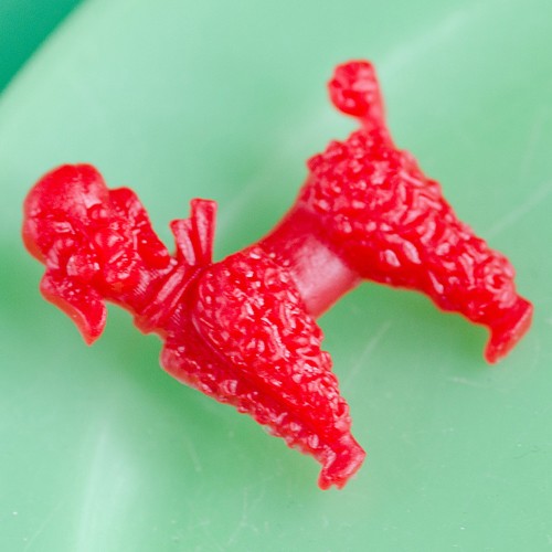 nicky poodle dog brooch - red