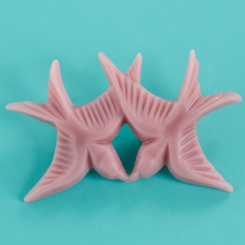 Twiggy bird brooch - woodrose