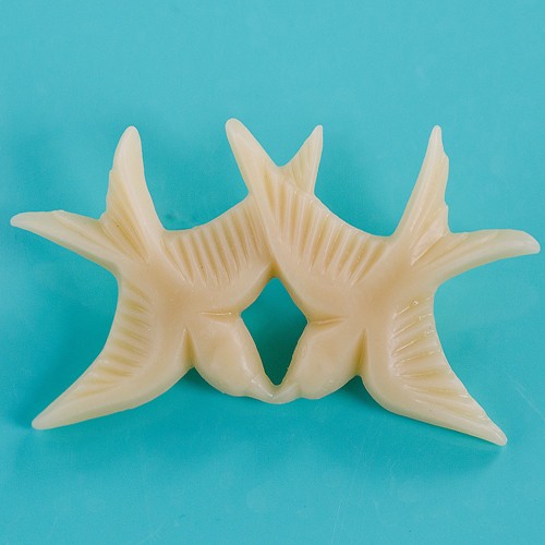 Twiggy bird brooch - cream