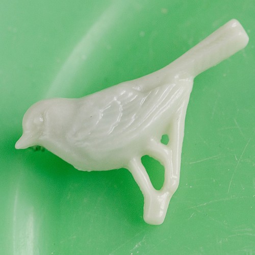 louis bird brooch - muted blue