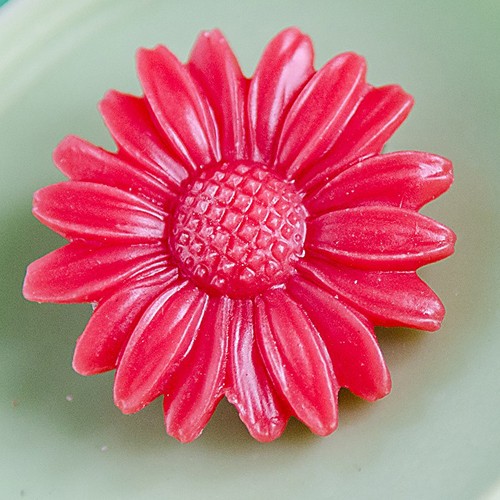 Delphine brooch - red