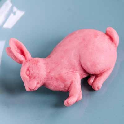Bob rabbit brooch - coral