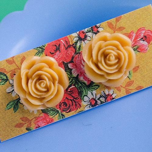 esme earrings large - ochre