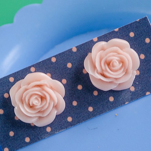 Esme earrings large - nude