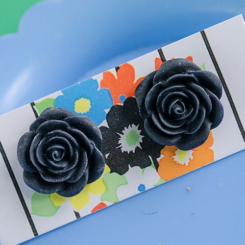 esme earrings large - black