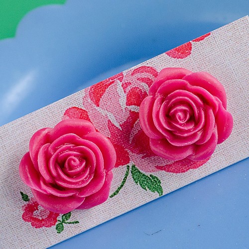 Esme earrings large - vivid pink