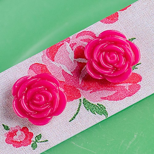 Esme earrings small - vivid pink