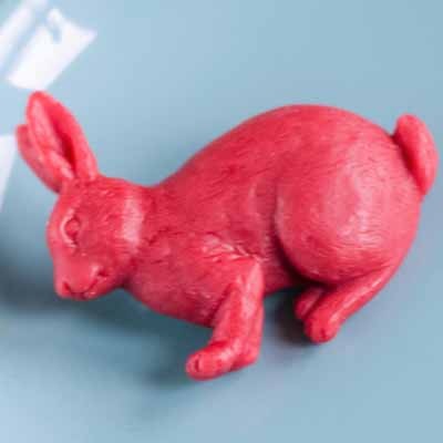 Bob rabbit brooch - red
