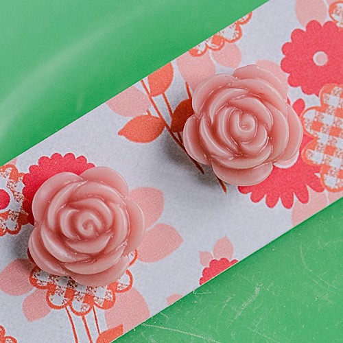 Esme earrings small - coral