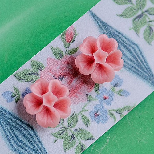 grace earrings- coral