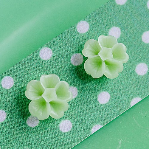 grace earrings- bakelite green