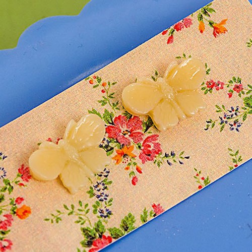 Willow butterfly earrings - cream