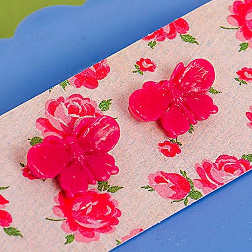 Willow butterfly earrings - vivid pink