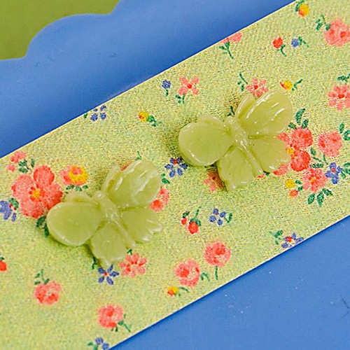 Willow butterfly earrings - jade