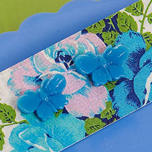 Willow butterfly earrings - dark blue