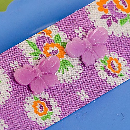 Willow butterfly earrings - violet