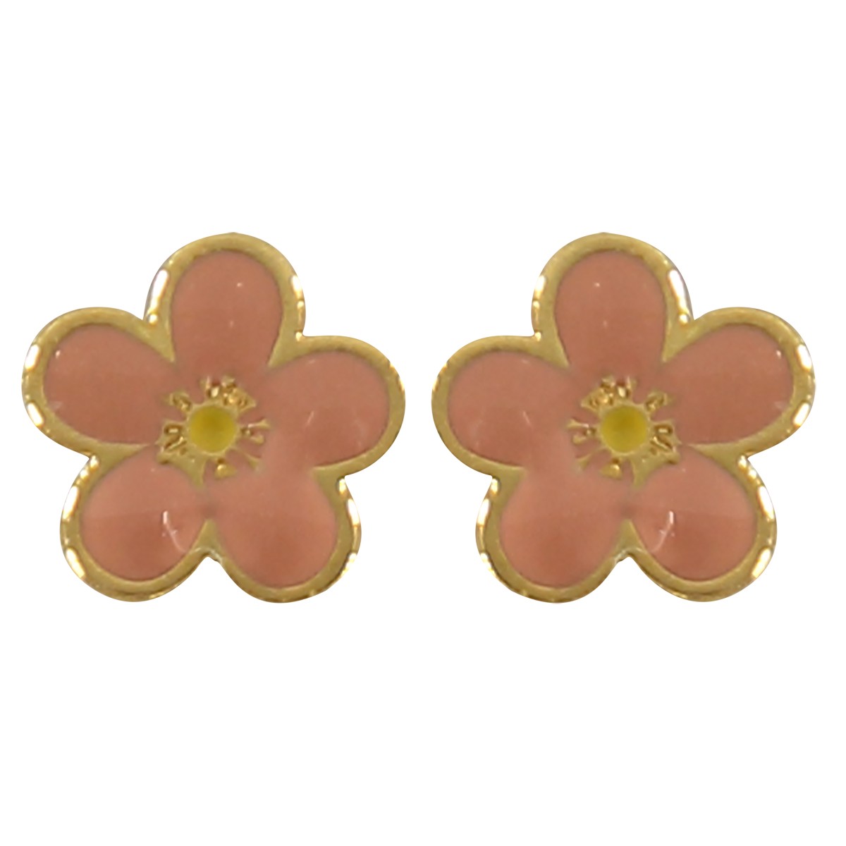 Delphine flower earrings- pink
