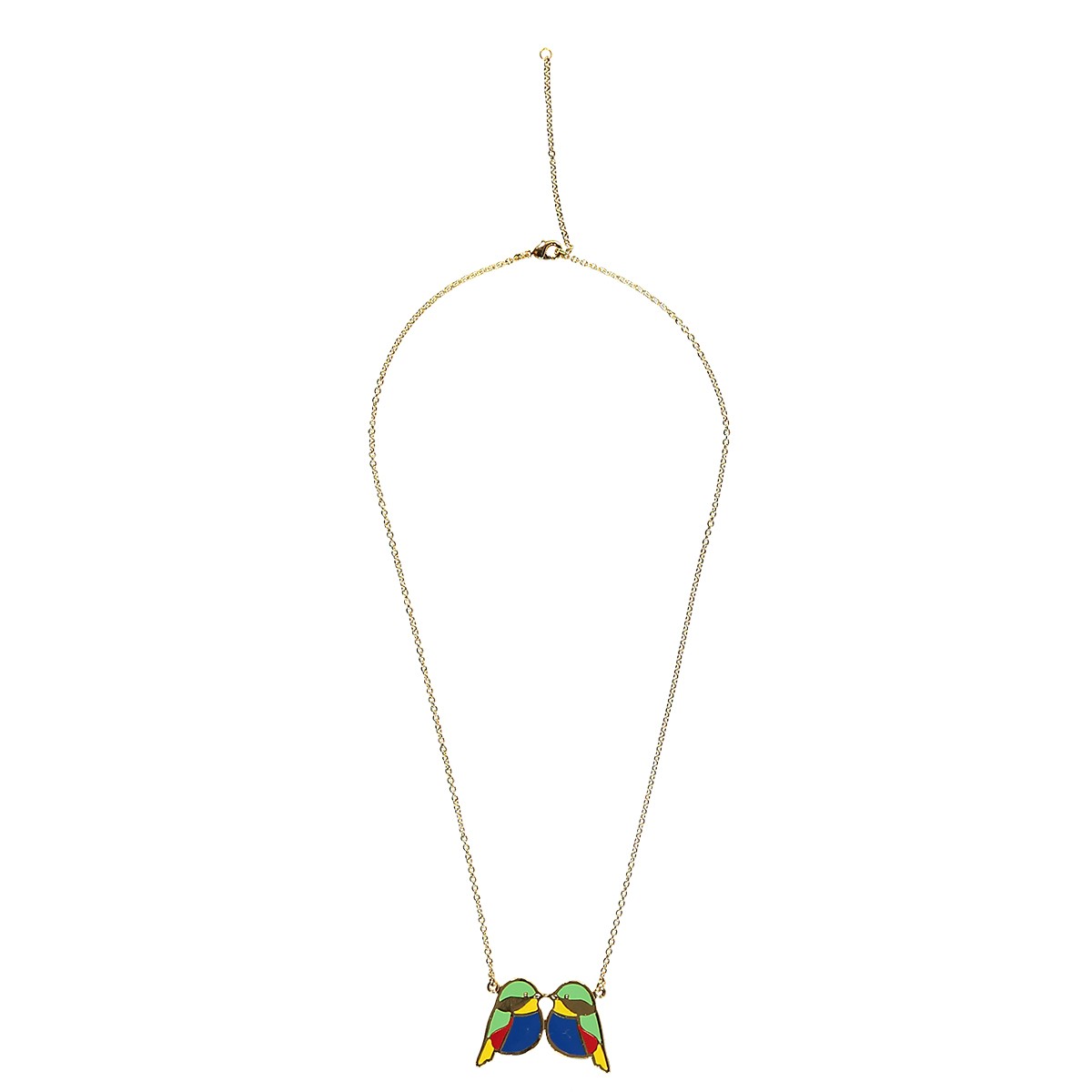 Sid & betty birds necklace - blue and green