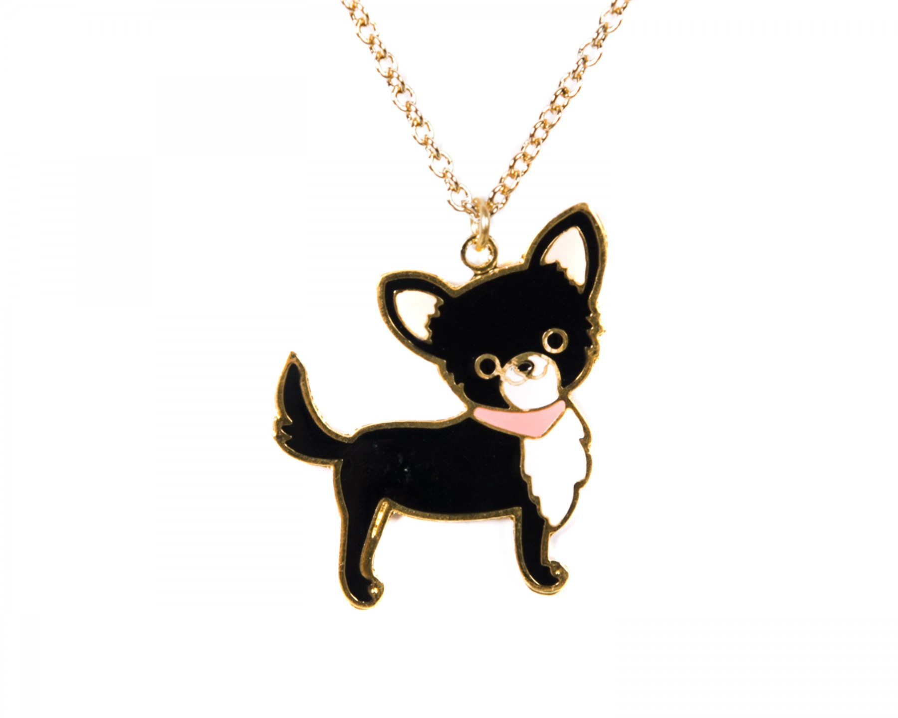 lino chihuahua necklace - black