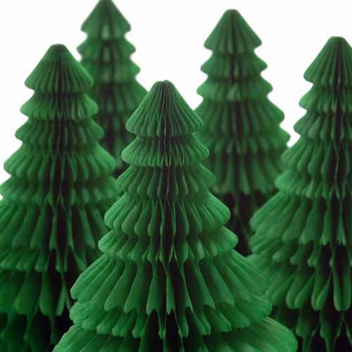 Trio of paper christmas trees