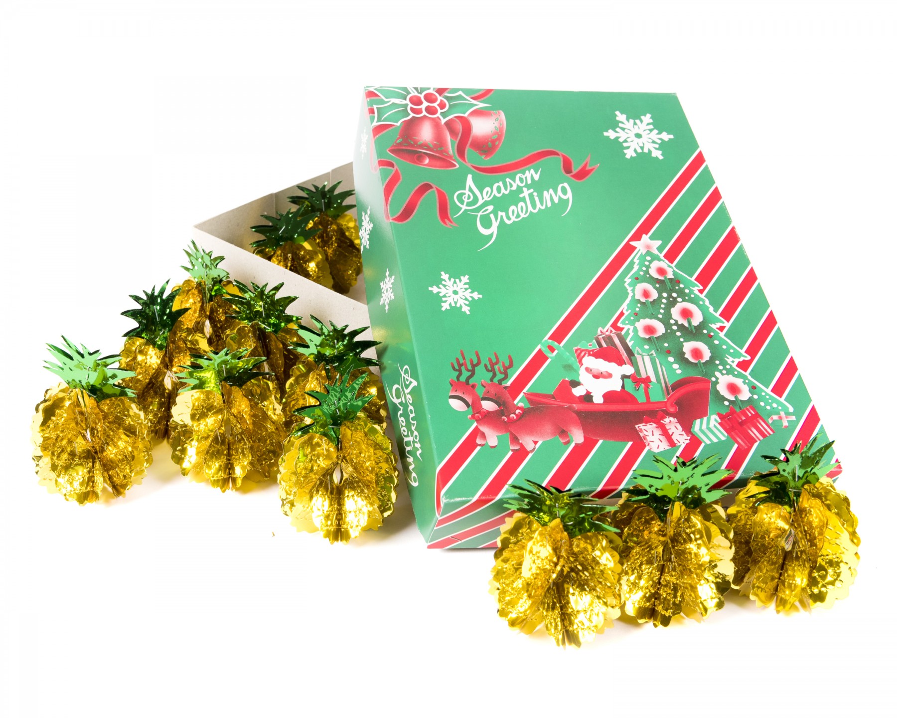 Box of 12 pineapple table decorations