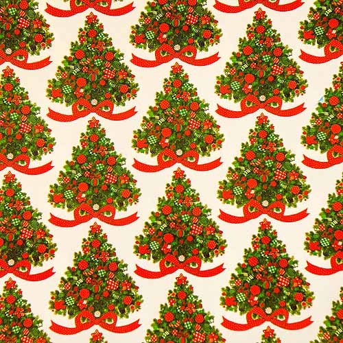 Wrapping paper christmas trees DECORATIONS vintage wrapping paper