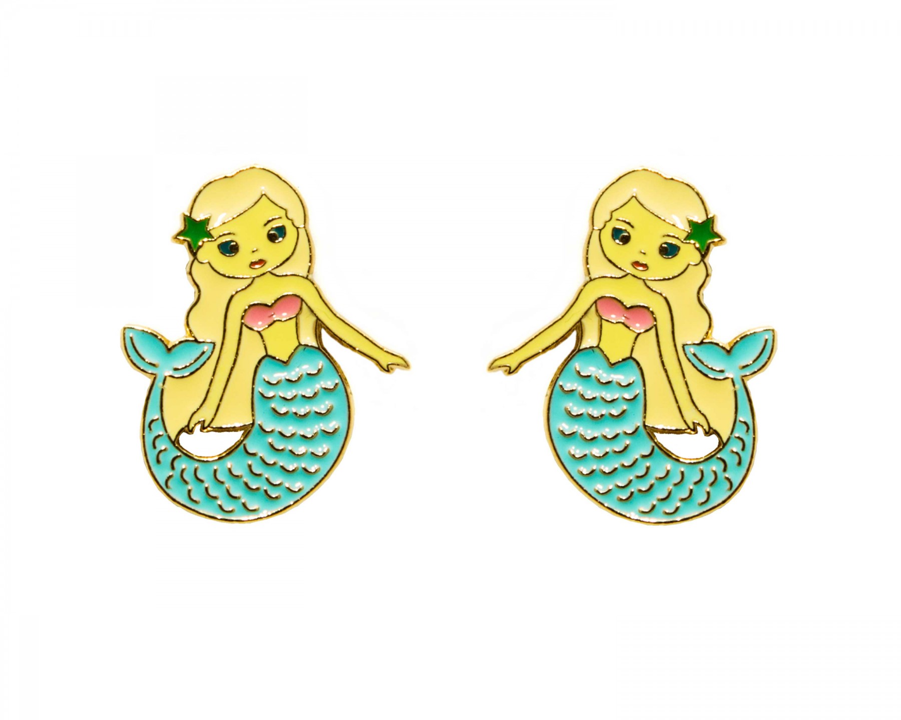 Mermaid 'l' earrings