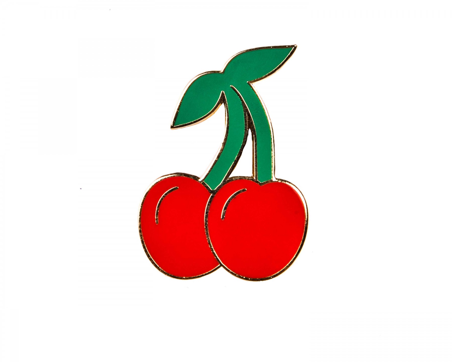 Cherry enamel pin