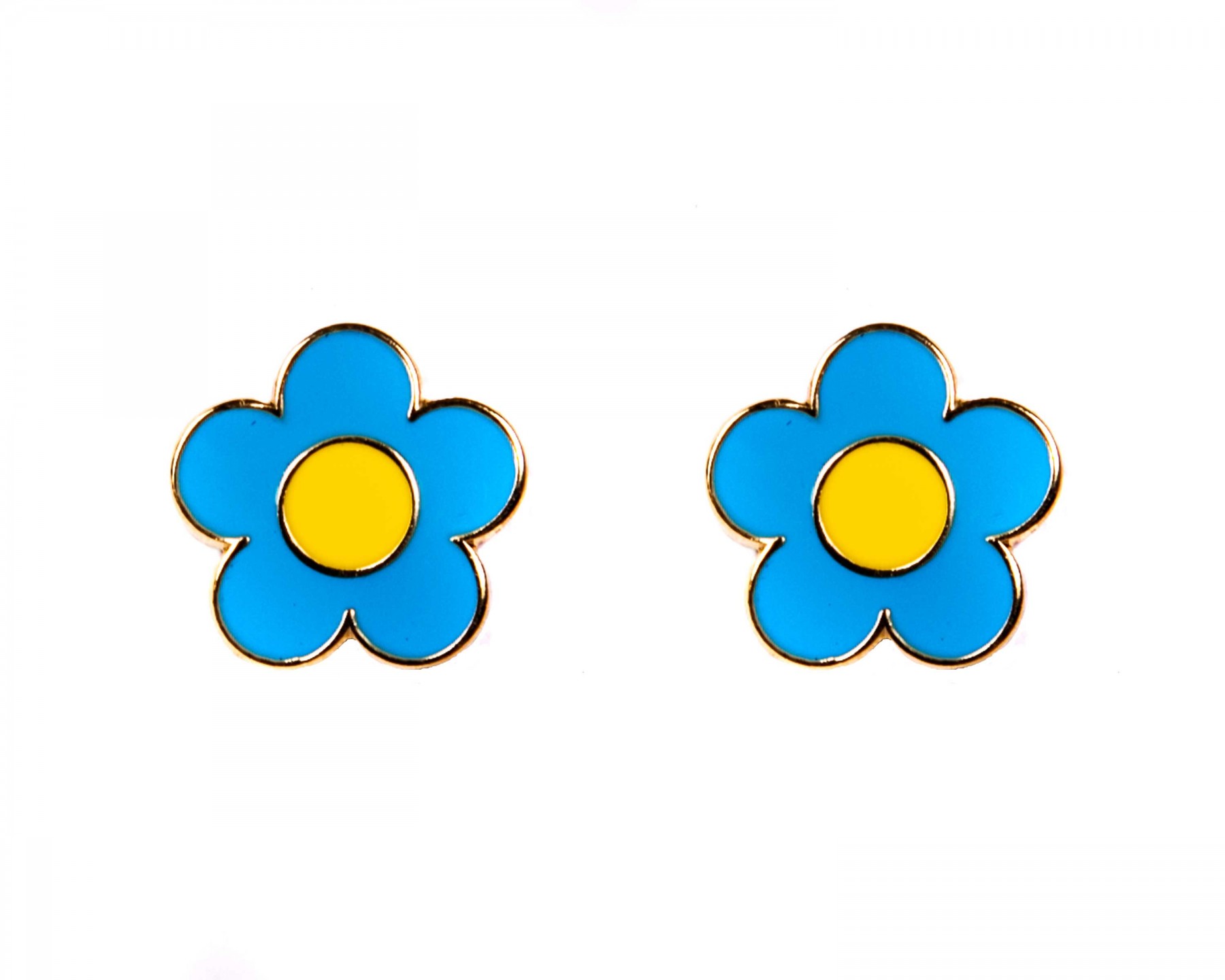 Annie flower earrings - blue