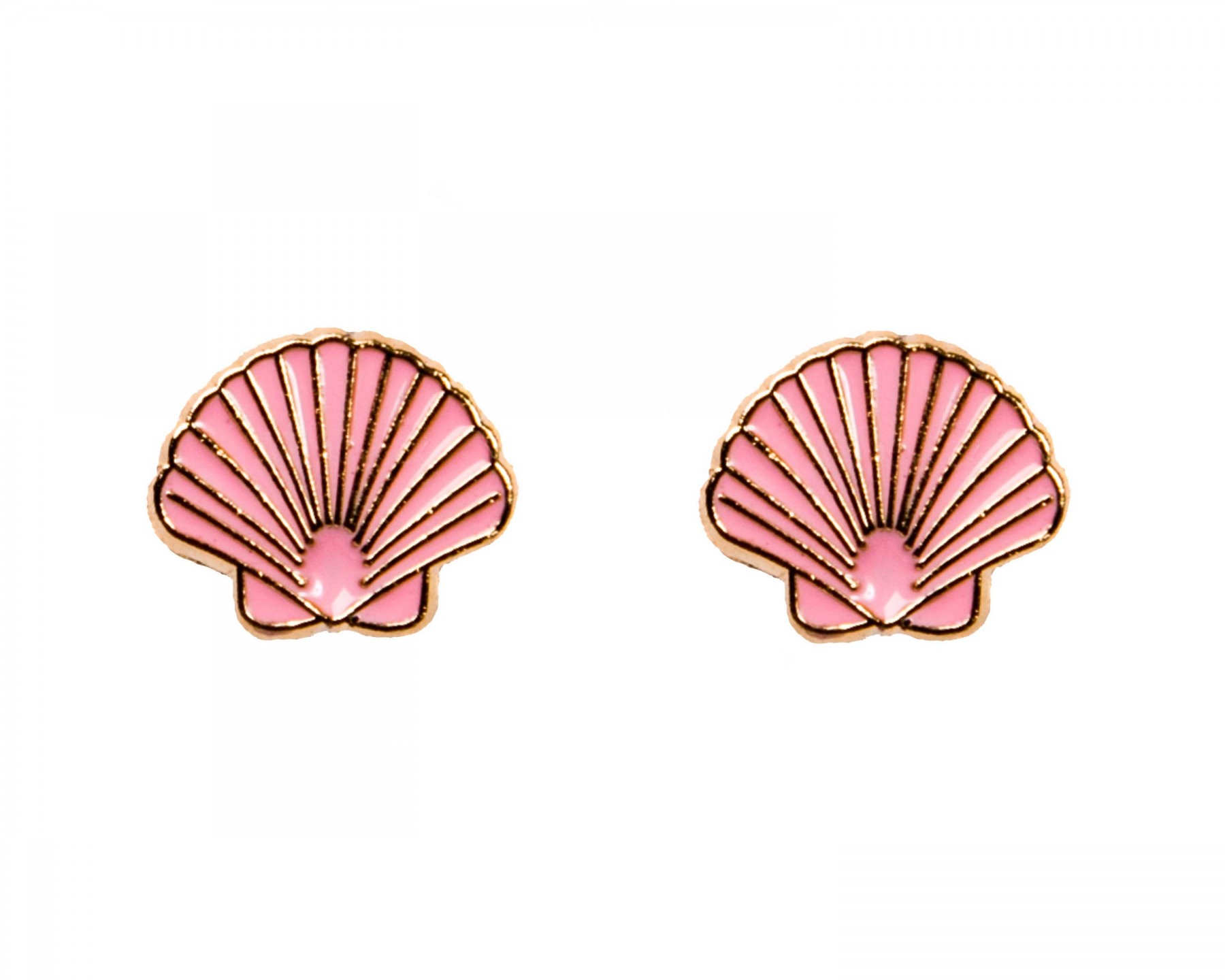 Joan shell earrings - pink