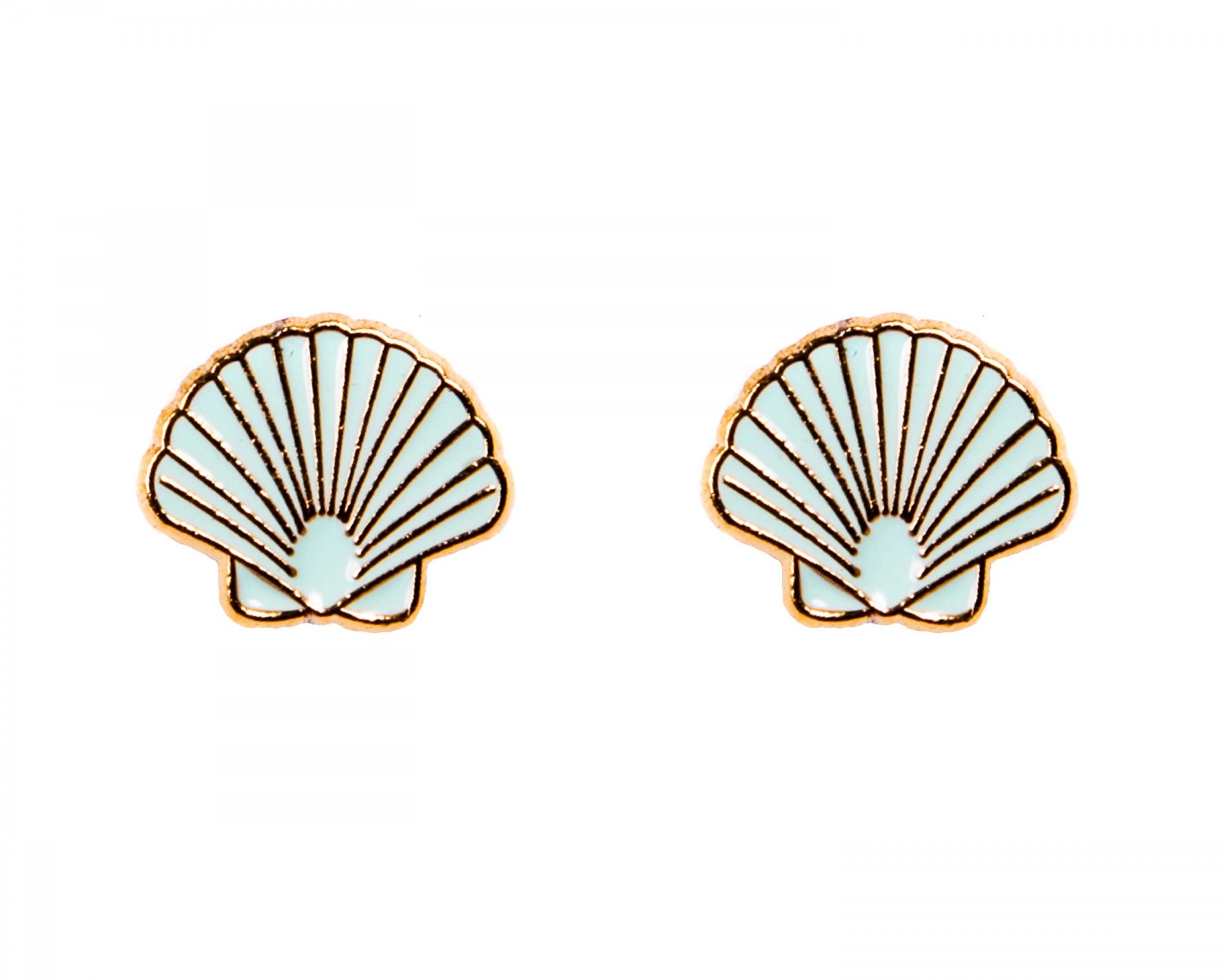 Joan shell earrings - blue