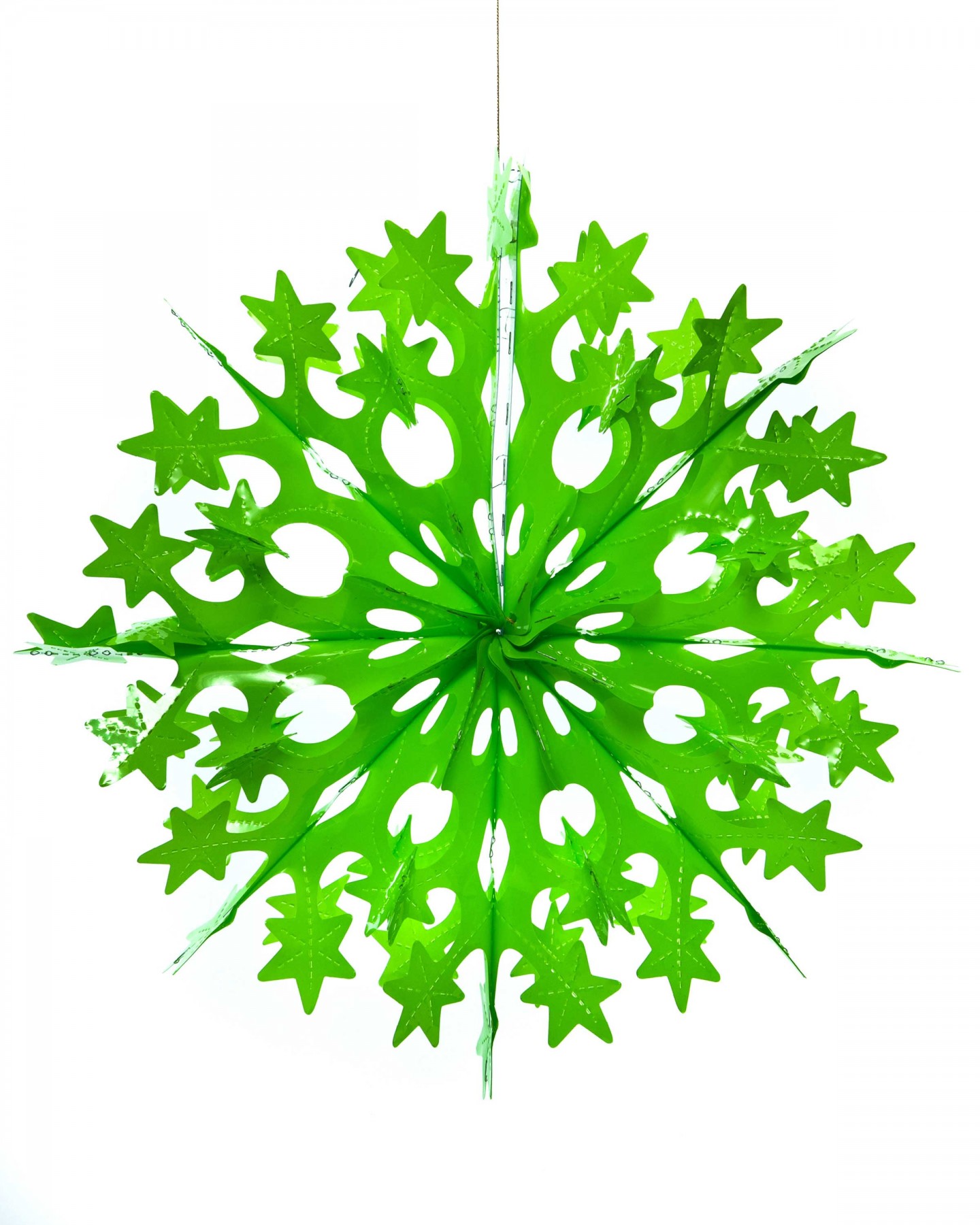 Starry snowflake decoration - green