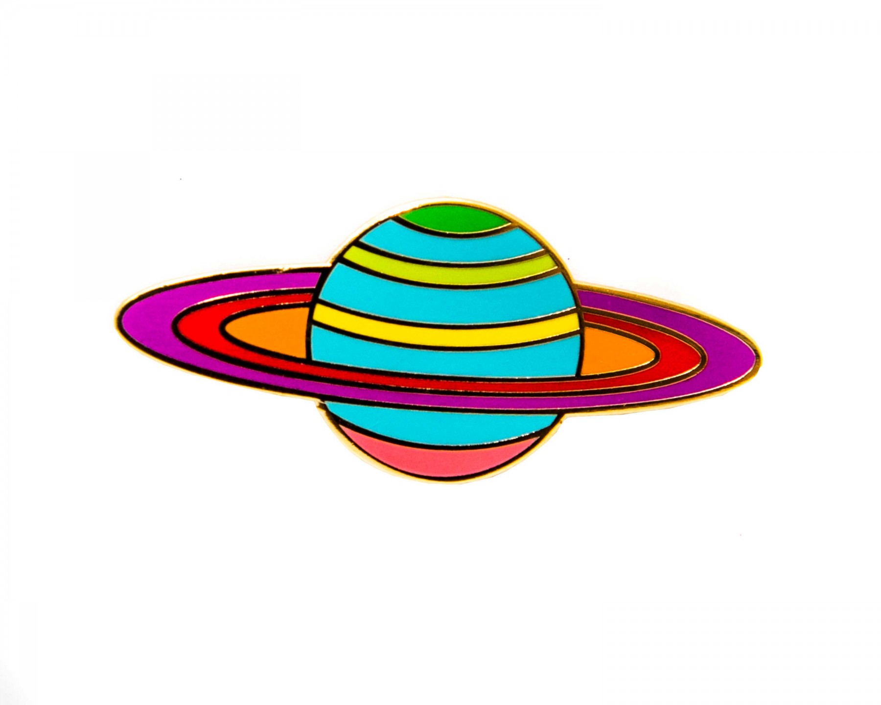 Saturn enamel pin