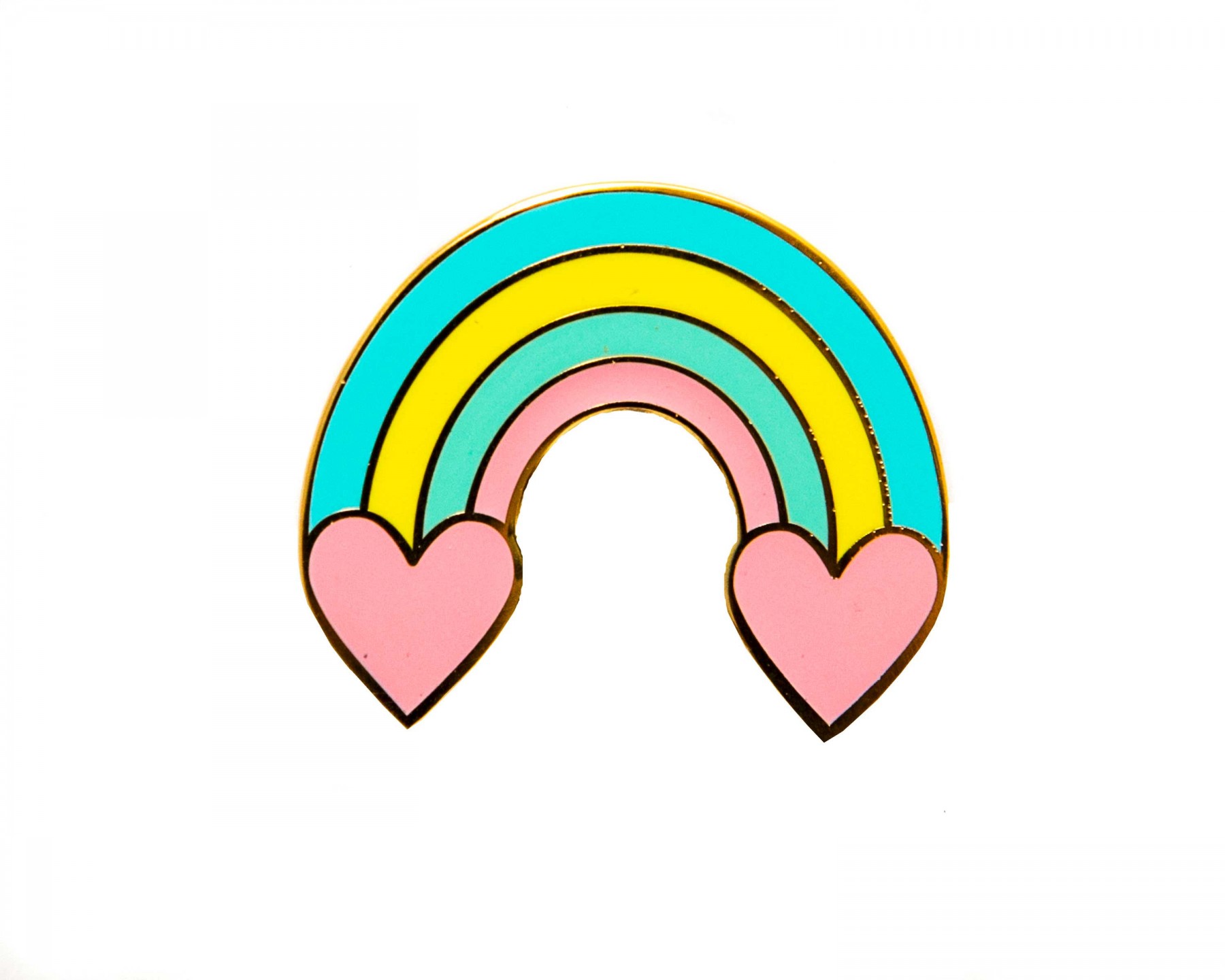 Pastel rainbow enamel pin