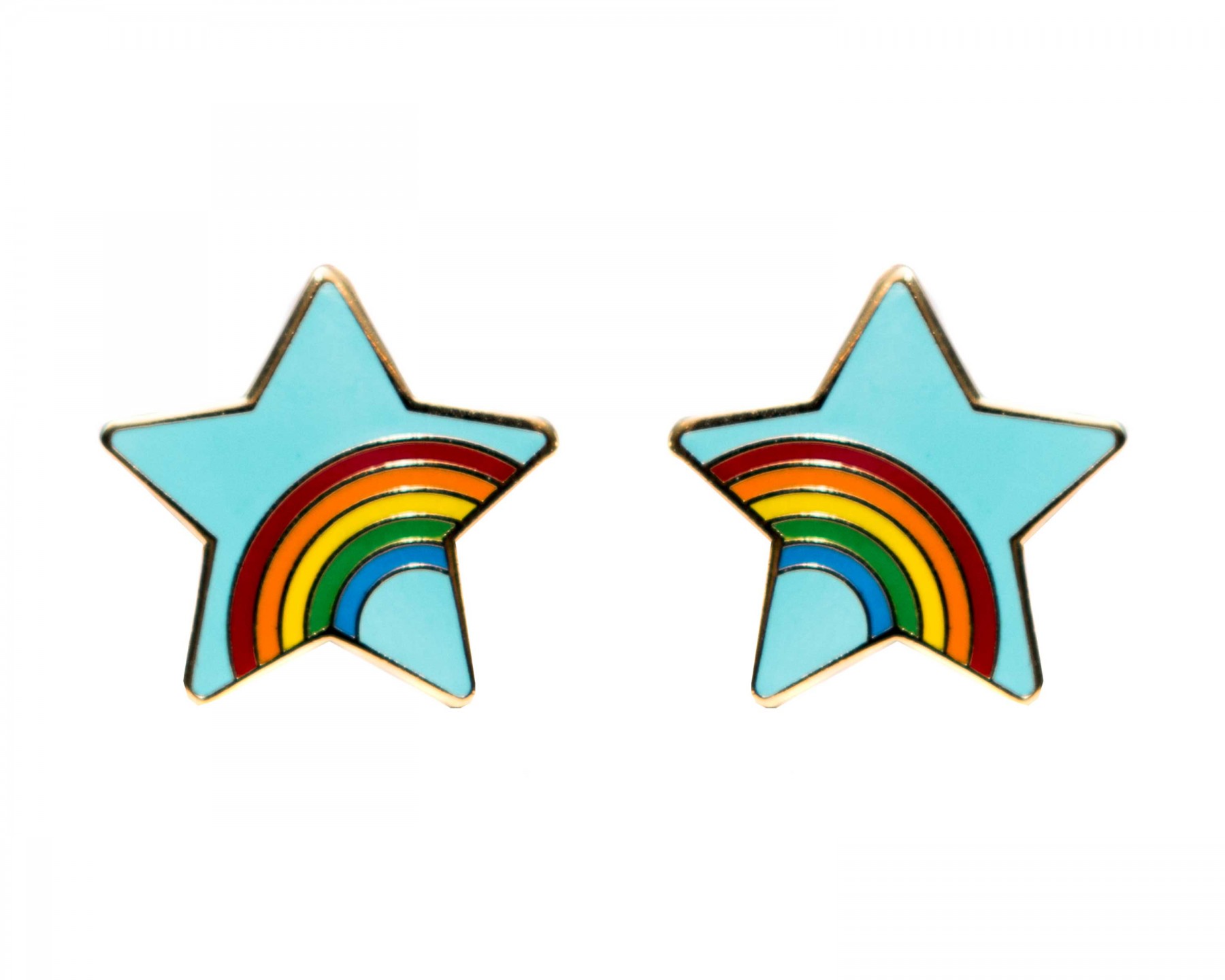 rainbow star cufflinks